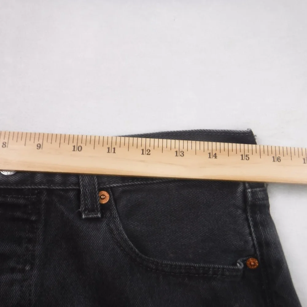 Levis 501 Original Fit Mens‎ Black Straight Leg Button Fly Denim Jeans 32x30